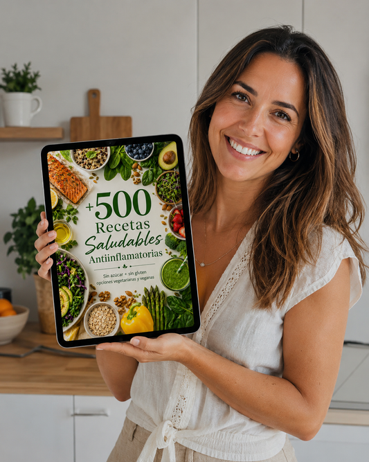 +500 Recetas Saludables y antiinflamatorias (con la compra, te llevas los bonus de regalo)
